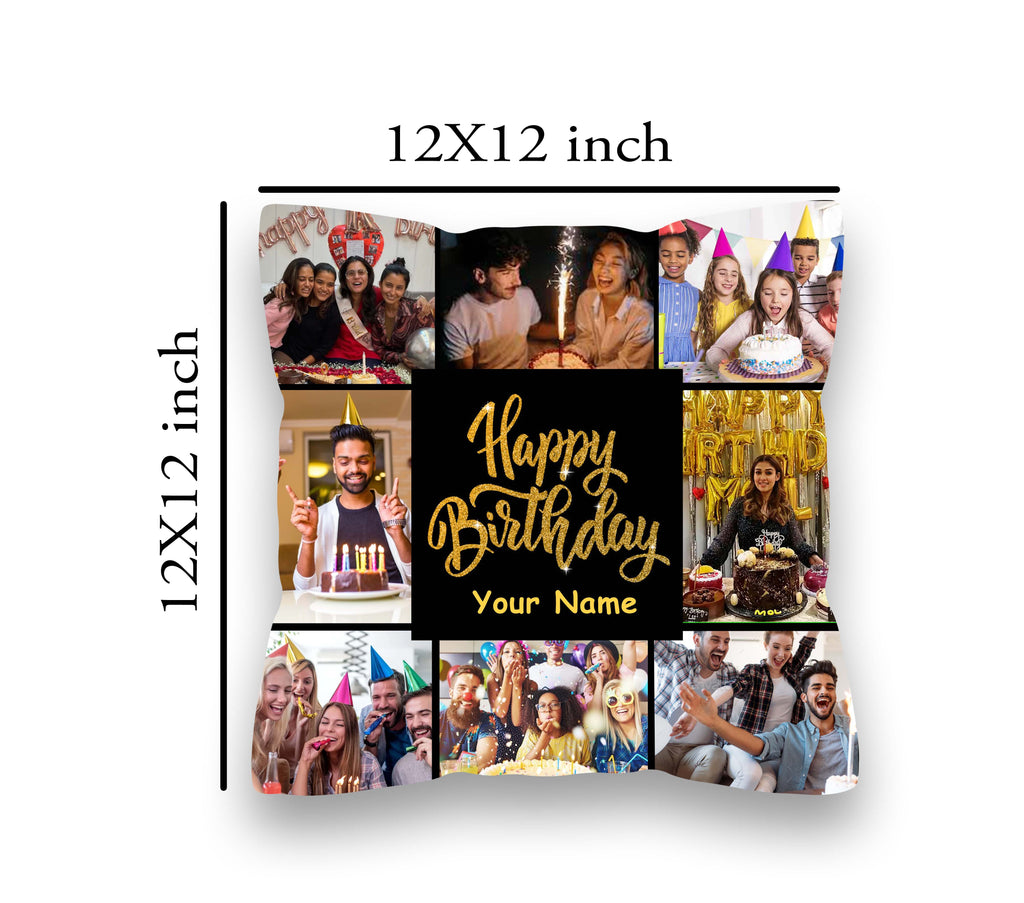 Happy Birthday Collage Pillow