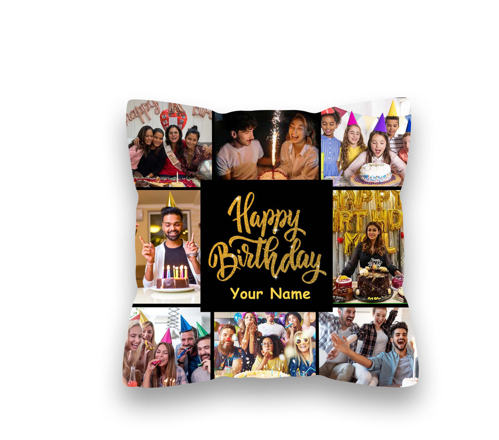 Happy Birthday Collage Pillow