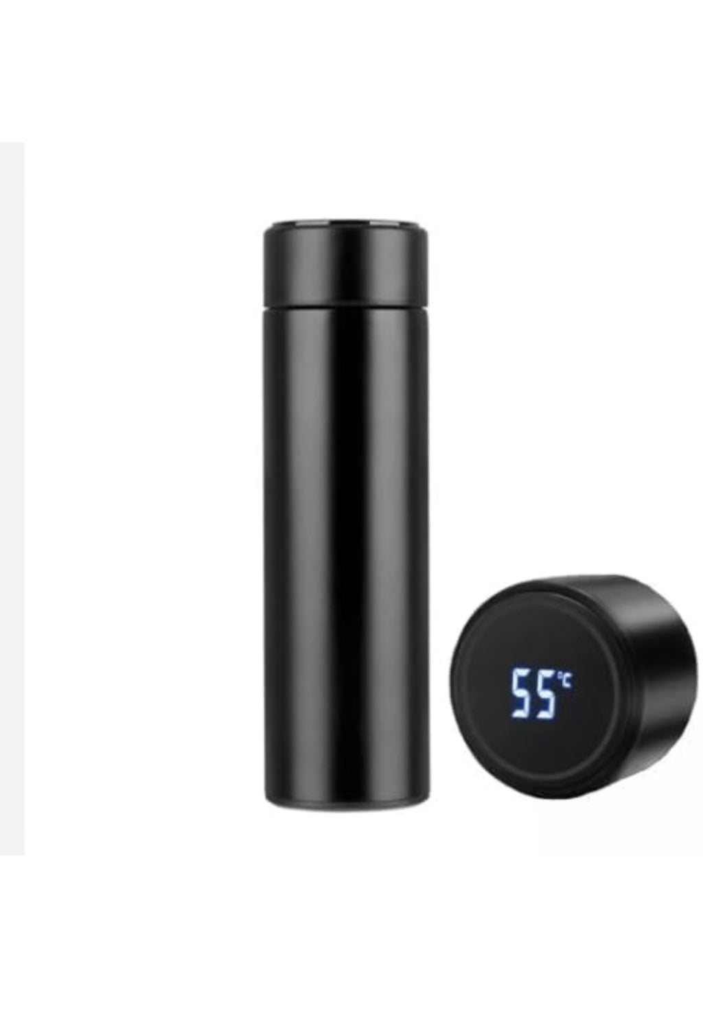 JS Creations Personalized Temperature Display Water Bottle | LED Digital Temperature Bottle | Stainless Steel Vacuum Flask | Custom Name Printed | Hot & Cold Thermos – 500ml