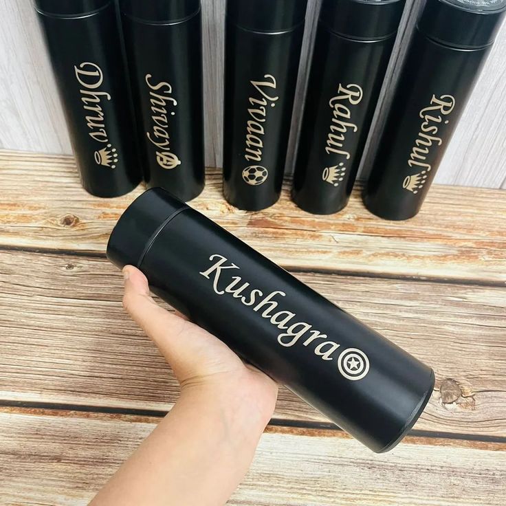 JS Creations Personalized Temperature Display Water Bottle | LED Digital Temperature Bottle | Stainless Steel Vacuum Flask | Custom Name Printed | Hot & Cold Thermos – 500ml