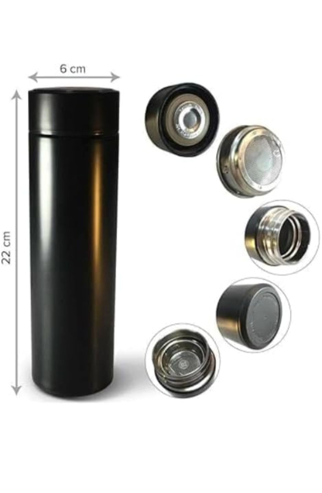 JS Creations Personalized Temperature Display Water Bottle | LED Digital Temperature Bottle | Stainless Steel Vacuum Flask | Custom Name Printed | Hot & Cold Thermos – 500ml