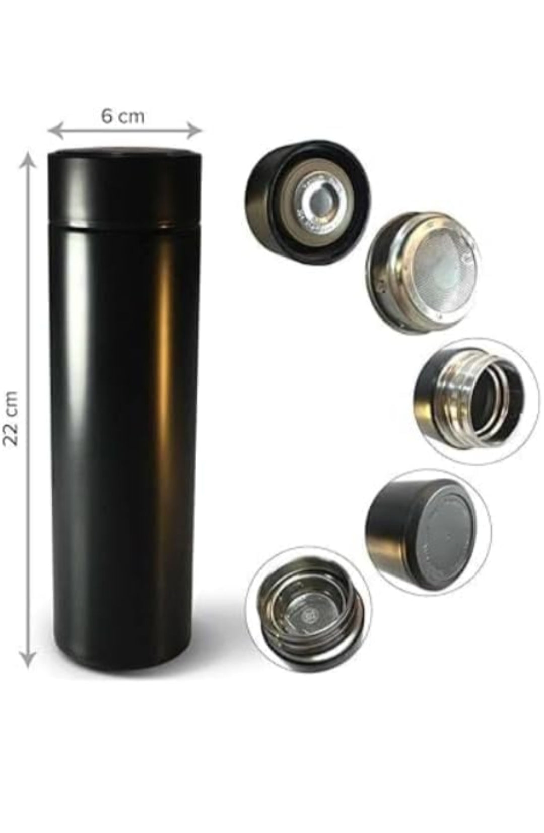 JS Creations Personalized Temperature Display Water Bottle | LED Digital Temperature Bottle | Stainless Steel Vacuum Flask | Custom Name Printed | Hot & Cold Thermos – 500ml